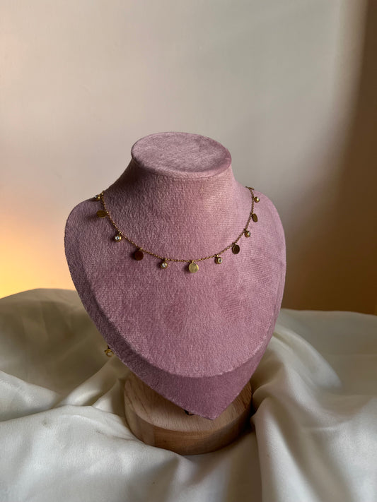 Choker chain with earings